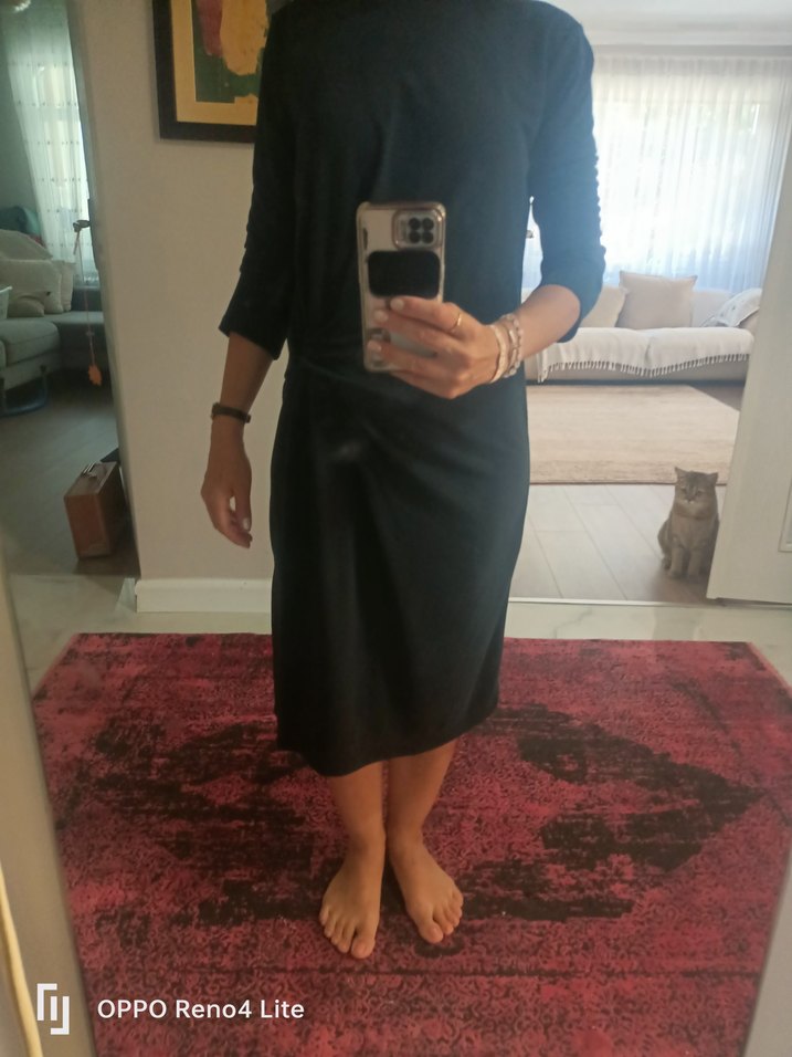 Modal kumaş elbise - Görsel 4