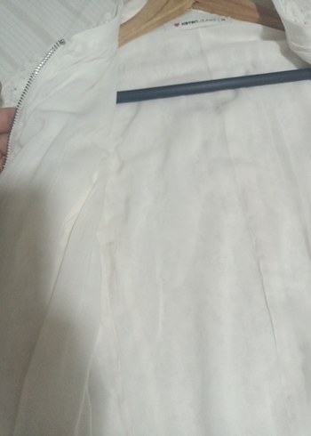 Dantel Detaylı Beyaz Kadın Ceket - Görsel 5