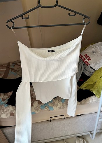 Beyaz Triko Kadın Kazak - Görsel 2