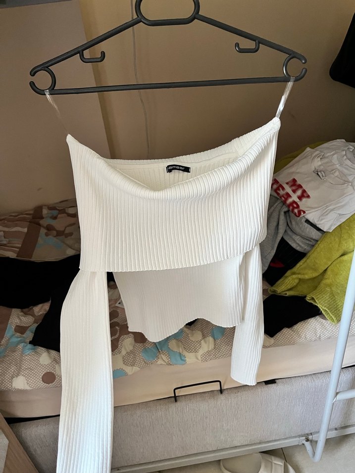 Beyaz Triko Kadın Kazak - Görsel 2