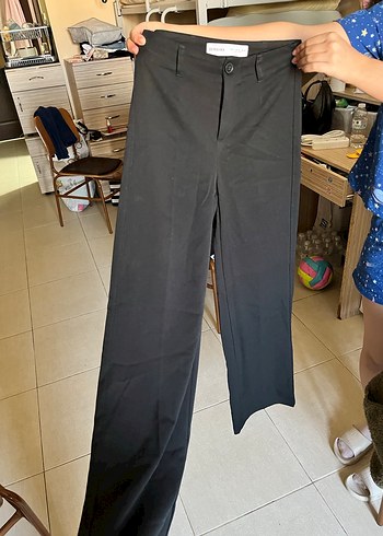 Siyah Kadın Kumaş Pantolon - Görsel 2