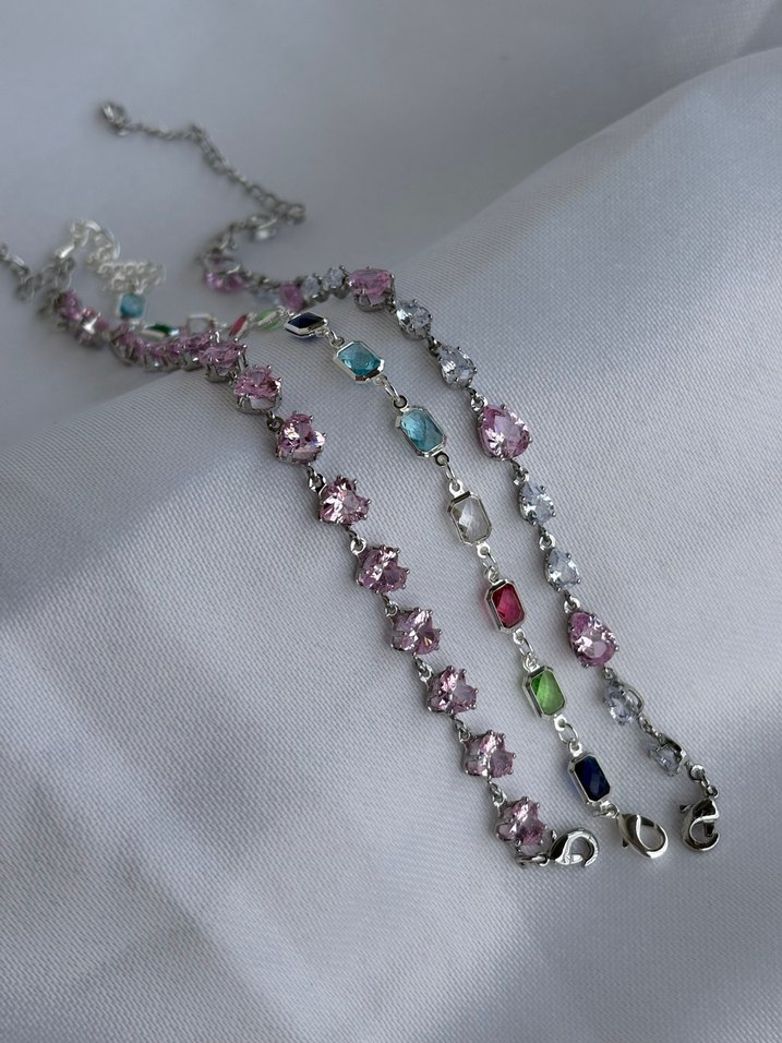 Işıltılı Çok Renkli çelik bileklik - Görsel 2