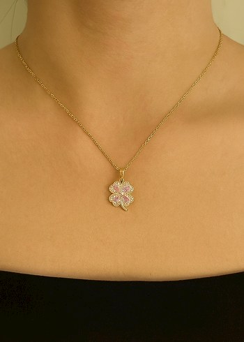 Mini İşlemeli Zincir Detaylı Çelik Kolye - Görsel 4