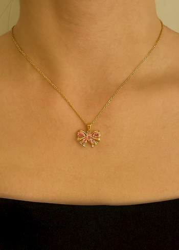 Mini İşlemeli Zincir Detaylı Çelik Kolye - Görsel 5