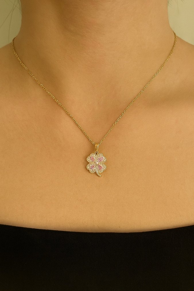 Mini İşlemeli Zincir Detaylı Çelik Kolye - Görsel 4