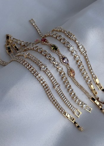 Gold kadın bileklik taşlı - Görsel 2