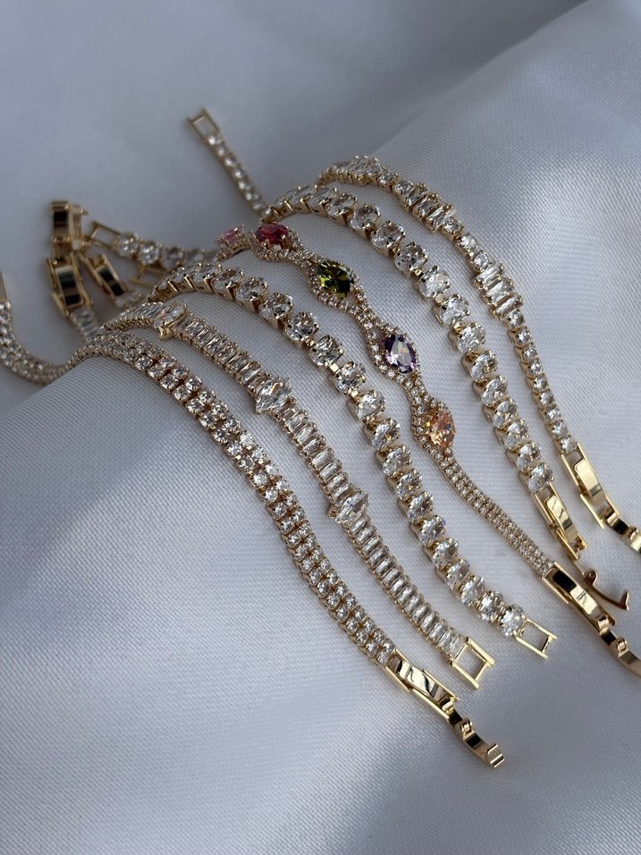 Gold kadın bileklik taşlı - Görsel 2