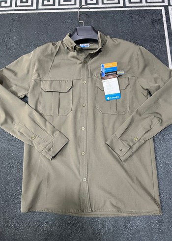 Erkek Haki Düğmeli Uzun Kollu Gömlek - Görsel 2