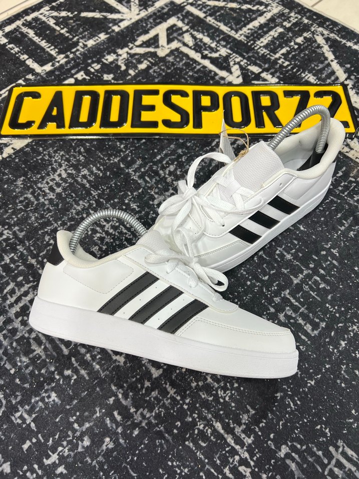 Beyaz Siyah Çizgili Erkek Spor Ayakkabı - Görsel 2