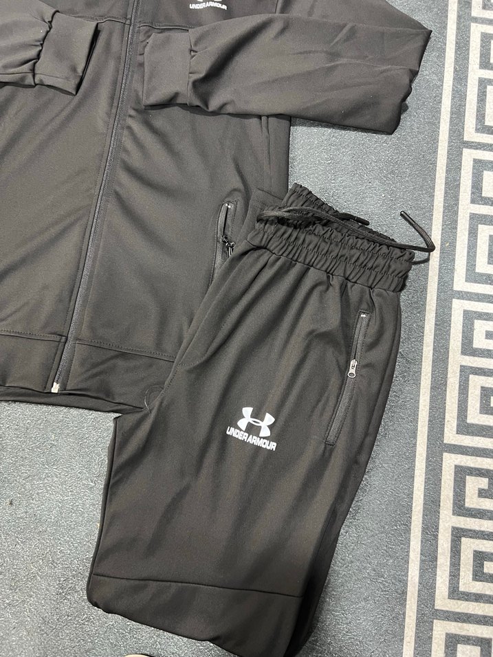 Siyah Kadın Eşofman Takımı, Yüksek Yaka, Uzun Kollu - Görsel 5