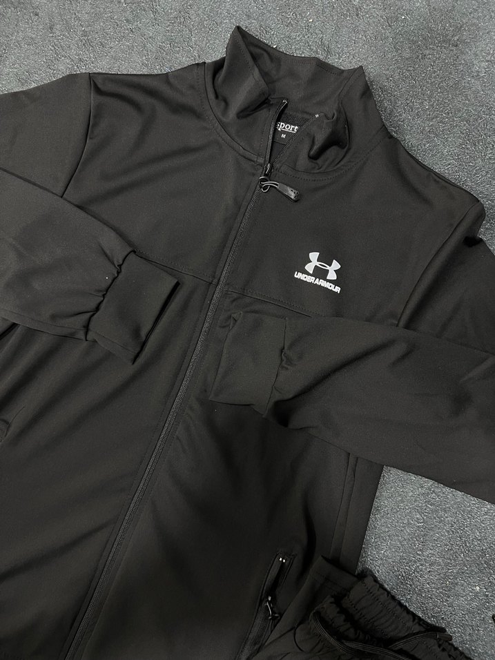 Siyah Kadın Eşofman Takımı, Yüksek Yaka, Uzun Kollu - Görsel 4