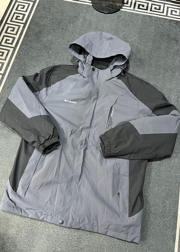 Columbia Gri Kapüşonlu Erkek Mont - Görsel 5