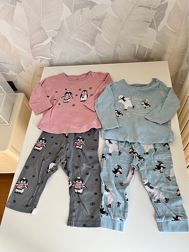 Ebebek 9-12 ay 2li pijama takımı