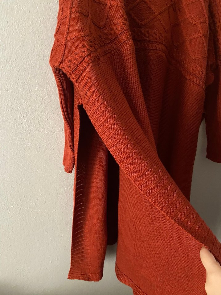 Bohem Uzun Kahverengi Örgü Kazak - Görsel 2