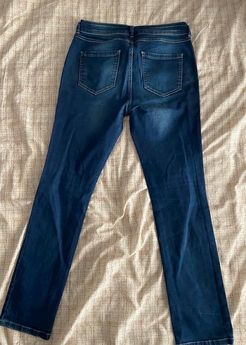 Kadın Lacivert Midi Denim Pantolon - Görsel 2