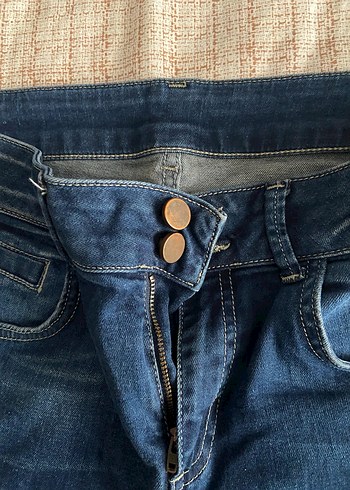 Kadın Lacivert Midi Denim Pantolon - Görsel 4