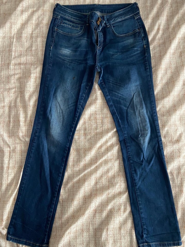 Kadın Lacivert Midi Denim Pantolon - Görsel 5