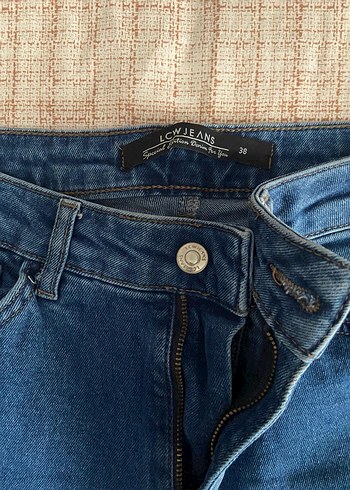 Lacivert Kadın Normal Paça Denim Pantolon - Görsel 3