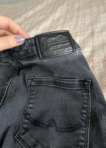 Gri Kadın Kot Pantolon superdry marka - Görsel 2