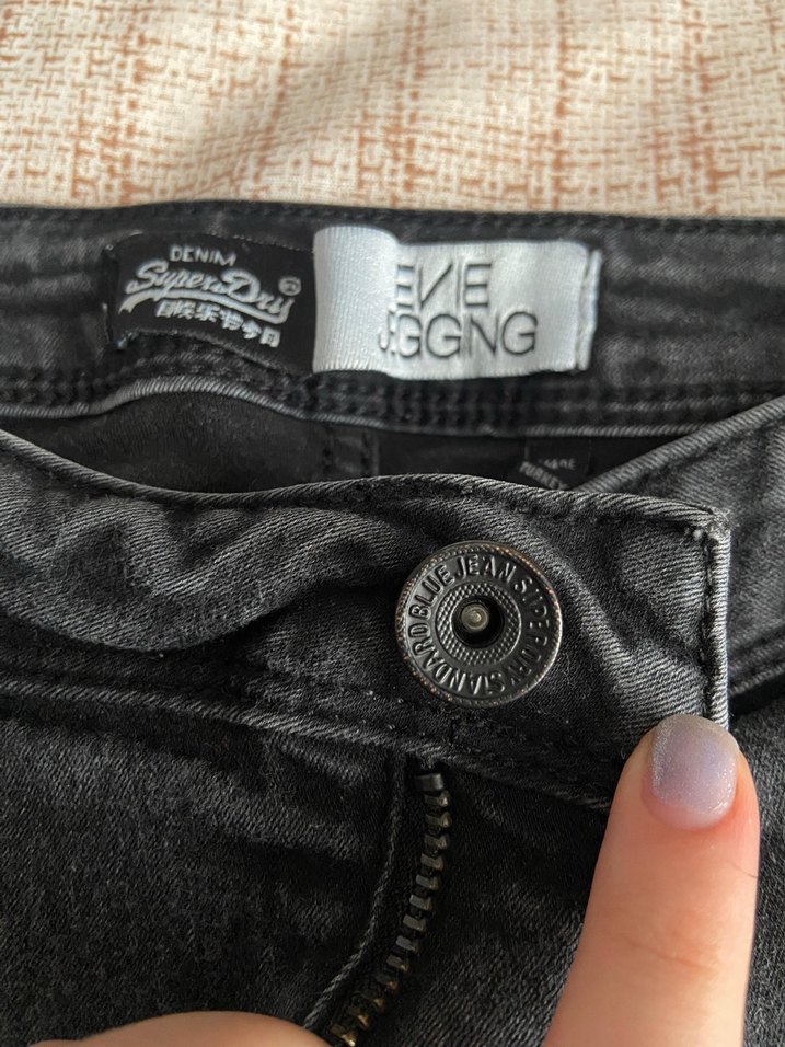 Gri Kadın Kot Pantolon superdry marka - Görsel 4