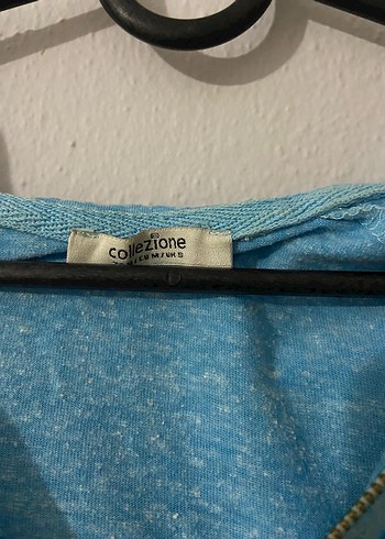 Mavi Fermuarlı Uzun Kollu Kadın Sweatshirt - Görsel 3