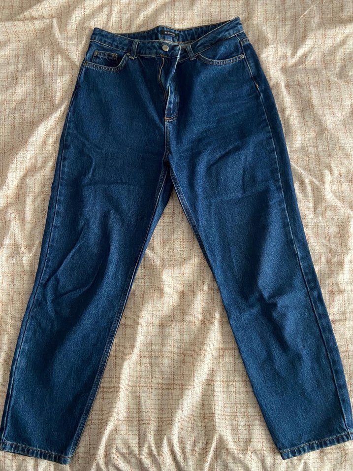 Kadın Lacivert Denim Pantolon trendyol - Görsel 3