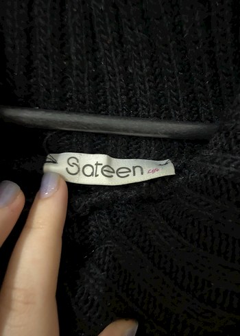 Siyah Triko Boğazlı Kazak - Görsel 4