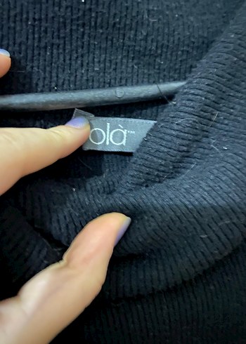 Siyah Yüksek Yakalı İnce Kesim Kadın Kazak - Görsel 4