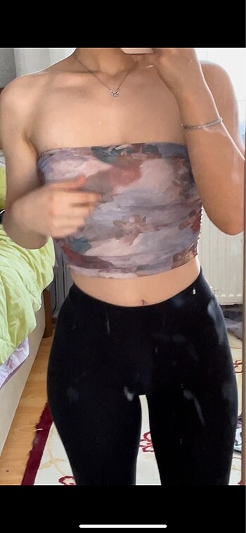 s Beden çeşitli Renk melek desenli crop top