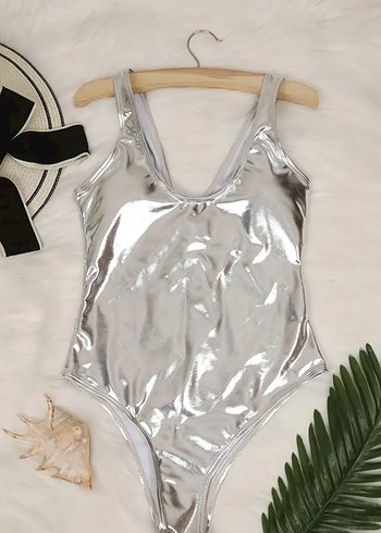 Parlak Beyaz Strappy Kadın Mayo - Görsel 5