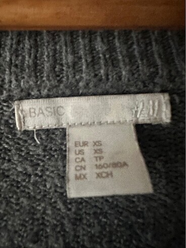 H&M Gri oversize kazak