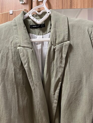 s Beden haki Renk Blazer keten ceket