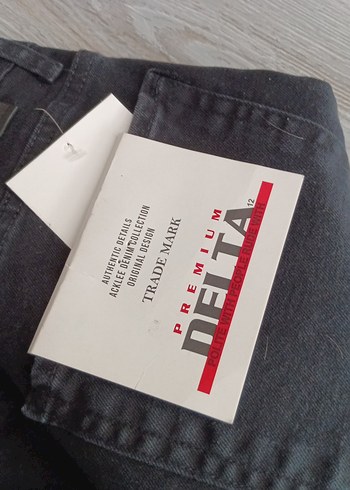 Gri Midi Kot Pantolon Yırtmaçlı - Görsel 6