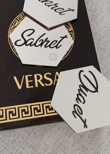 Altın Parlak Dekoratif Sabret Yazılı Ayna - Görsel 9