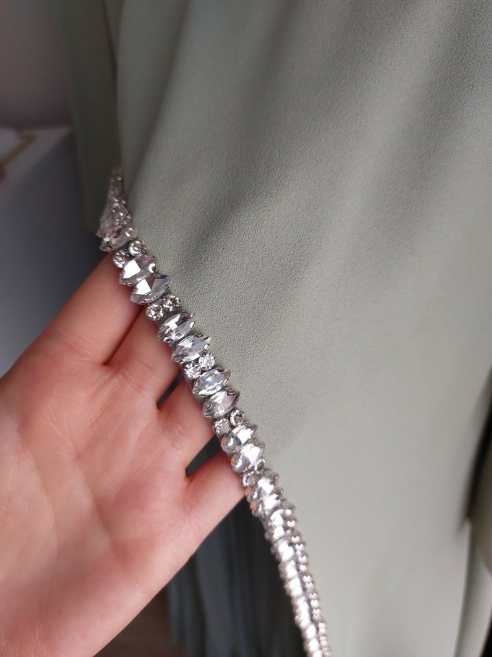 Bej Uzun Kollu Piliseli Kadın Elbise - Görsel 4