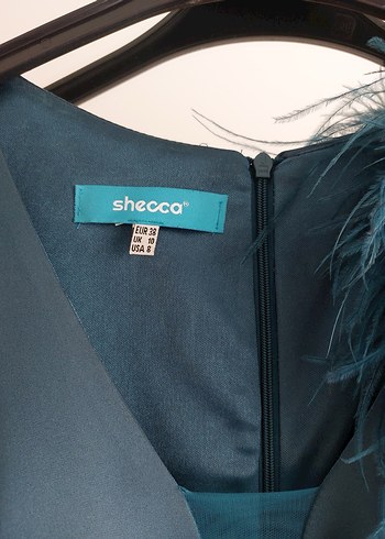 V Yakalı Uzun Mavi Abiye Elbise - Görsel 5