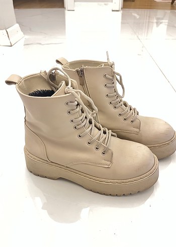 Bej Platform Topuklu Kadın Bot - Görsel 2