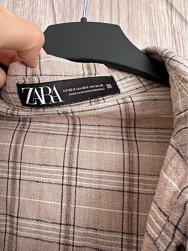 Zara marka keten gömlek/ceket - Görsel 4