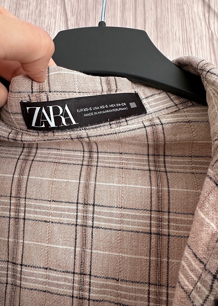 Zara marka keten gömlek/ceket - Görsel 4