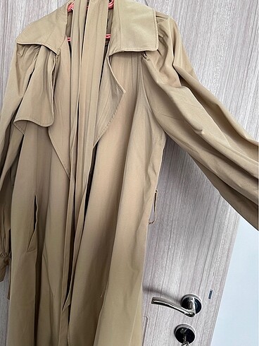 MIZALLE Balon Kol Trençkot - Görsel 4