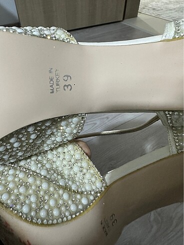 Gelinlik Ayakkabısı inci işlemeli - Görsel 6