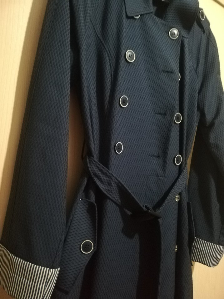 Klasik Lacivert Kadın Trençkot - Görsel 3