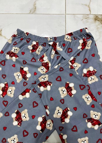 Gri Baskılı Rahat Kadın Pijama Altı - Görsel 3