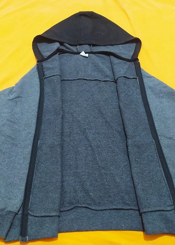 Lc Waikiki Gri Kapüşonlu Fermuarlı Erkek Sweatshirt - Görsel 5