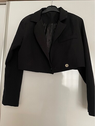 Crop blazer ceket