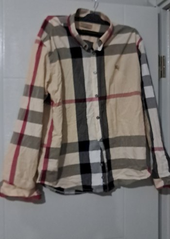 Burberry Bej Ekose Desenli Erkek Gömlek Orjinal portakiz