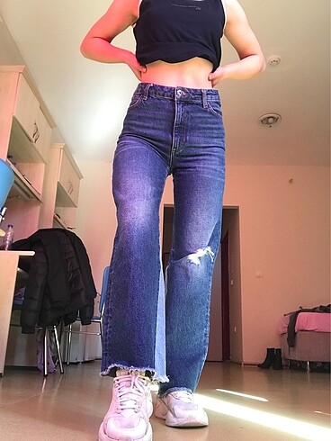 Yüksek bel Wide leg jean