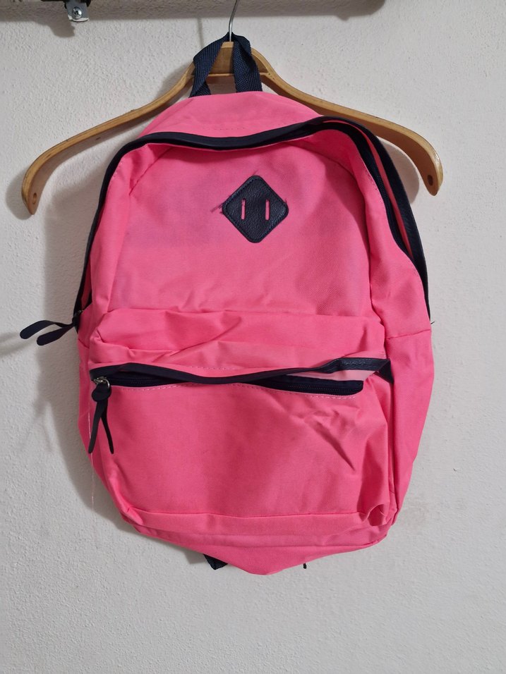 Pembe Fermuarlı Kadın Sırt Çantası - Görsel 2