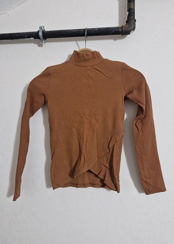 Kahverengi Kadın Boğazlı İnce Triko - Görsel 4