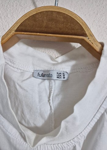 Beyaz Kısa Kollu Yüksek Yakalı Kadın Gömlek - Görsel 5